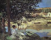 Claude Monet Au Bord de l-Eau,Bennecourt oil
